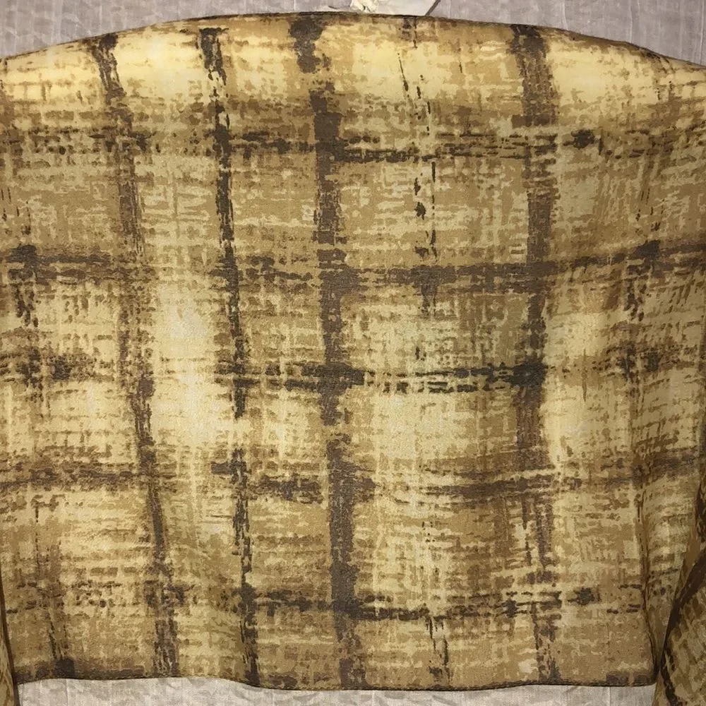 GAP Gold Tan Brown Plaid Scarf